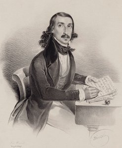 Portrait du chanteur et compositeur Giacinto Marras 1810-1883, 1840