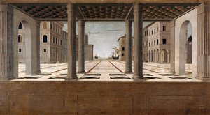 Veduta architecturale, vers 1490