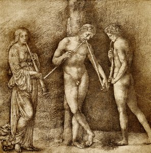 Trois figures faisant de la musique