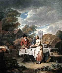 Au marché, gravé par W. Annis, publié par Morgan & Pearce