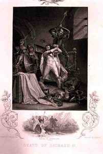 La mort de Richard II, de la pièce de William Shakespeare (1564-1616) gravée par J. Rogers