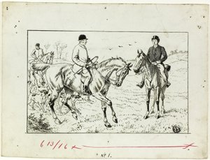 Trois cavaliers à la chasse - Francis Arthur Fraser