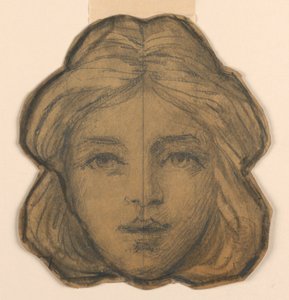 Tête de femme (Projet pour vitrail) - Francis Augustus Lathrop