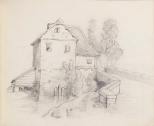 Maison de moulin près d