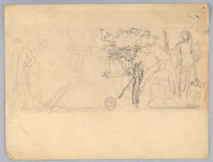 Esquisse pour une fresque murale - Francis Augustus Lathrop