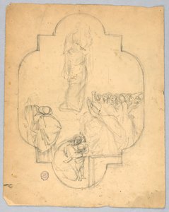 Esquisse pour une fenêtre ou un plafond - Francis Augustus Lathrop