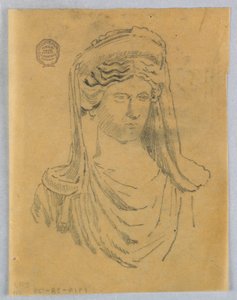 Esquisse de buste de femme - Francis Augustus Lathrop