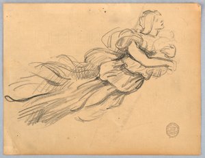 Esquisse de Figure avec Draperie