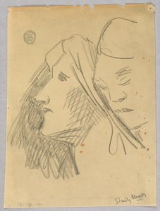 Croquis de deux têtes