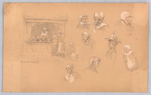 Croquis des Citadins à Mont St. Michel et Vitré - Francis Augustus Lathrop