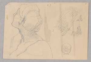 Deux esquisses de tête de femme - Francis Augustus Lathrop