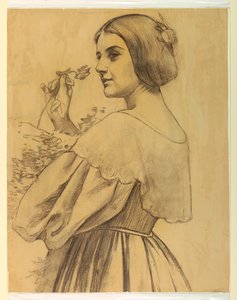 Femme avec des fleurs