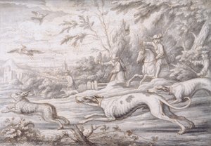 Chasse au lièvre - Francis Barlow