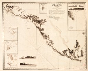 Karamania Carte III du cap Karaboornoo au cap Anamour - Francis Beaufort