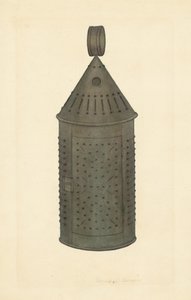 Lanterne en étain percée