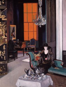 Intérieur : Le store orange - Francis Campbell Boileau Cadell