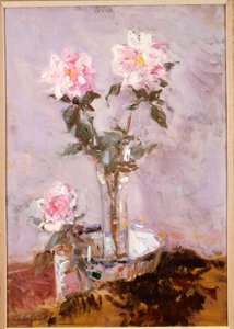 Roses Roses dans un Vase en Verre - Francis Campbell Boileau Cadell