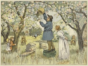 Apiculteur (lithographie couleur) - Francis Donkin Bedford