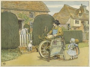 Moulin à couteaux (lithographie couleur)