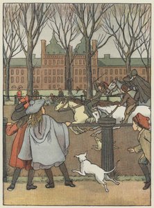 Londres : Rotten Row (lithographie couleur) - Francis Donkin Bedford