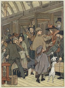 Londres : Le Terminus de Londres (lithographie couleur) - Francis Donkin Bedford