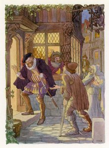 Merrie England : Bedlam Beggars (lithographie couleur) - Francis Donkin Bedford