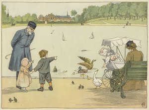 Gardien de parc (lithographie couleur)