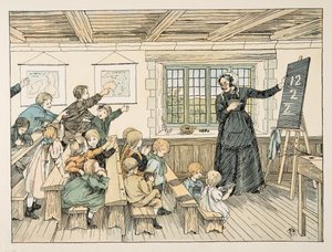 La Dame, tirée de Four and Twenty Toilers, pub. 1900 (lithographie couleur) - Francis Donkin Bedford
