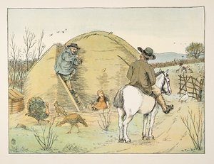 Le fermier, tiré de Four and Twenty Toilers, pub. 1900 (lithographie couleur) - Francis Donkin Bedford