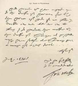 Lettre de Sir Francis Drake à Sir Francis Walsingham signée le 29 juillet 1588, publiée dans 