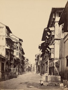 Maisons indigènes dans le fort, Bombay - Francis Frith