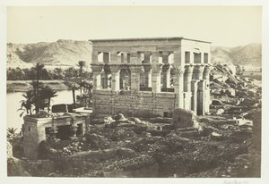 Le lit du Pharaon, Philæ, du Grand Temple, 1857 - Francis Frith