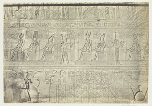 Sculptures de la muraille extérieure, Dendera - Francis Frith