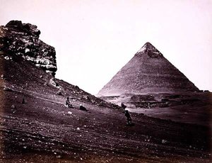 Deuxième Pyramide à El-Geezah, du sud-est - Francis Frith