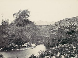 La Fontaine de Jéricho et site probable de la ville, vers 1857