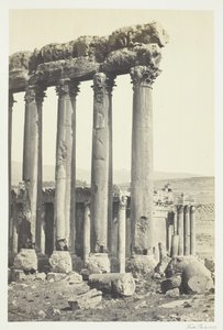 Les grandes colonnes et le petit temple, Baalbek - Francis Frith