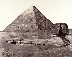 La Grande Pyramide et le Grand Sphinx, 1858