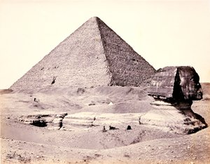 La Grande Pyramide et le Grand Sphinx, vus du sud-ouest - Francis Frith