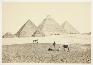 Les pyramides de Gizeh, du sud-ouest - Francis Frith