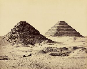 Les pyramides de Sakkarah. Depuis le nord-est - Francis Frith