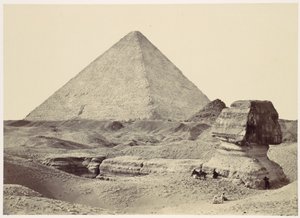 Le Sphinx et la Grande Pyramide, Gizeh - Francis Frith