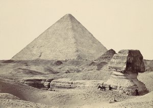 Le Sphinx et la Grande Pyramide, Gizeh, 1857