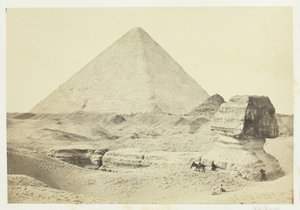 Le Sphinx et la Grande Pyramide, Gizeh, 1857
