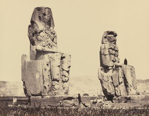 Les statues de la plaine, Thèbes, 1858 (photo) - Francis Frith