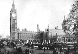 La boutique parlante à Westminster, 1909