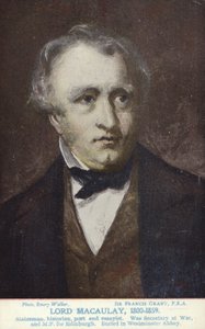 Thomas Babington Macaulay (1800-1859), homme politique et historien anglais