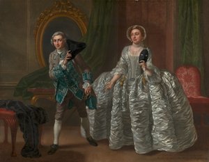 David Garrick et Mme Pritchard dans "The Suspicious Husband" de Benjamin Hoadley - Francis Hayman
