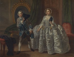 David Garrick et Mme Pritchard dans "The Suspicious Husband" de Benjamin Hoadley - Francis Hayman