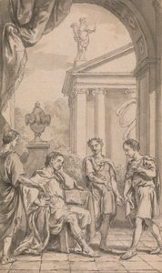 Messagers devant un empereur