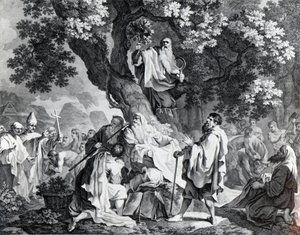 Les druides, ou la conversion des Bretons au christianisme, gravé par Simon François Ravenet, imprimé en 1778 - Francis Hayman